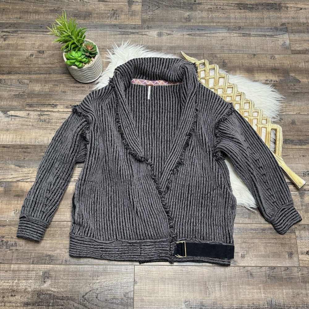 Free People‎ Gray Knit Cardigan
